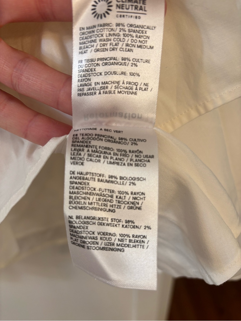 new Reformation Lucy cotton poplin maxi skirt in ivory - Picture 7 of 10